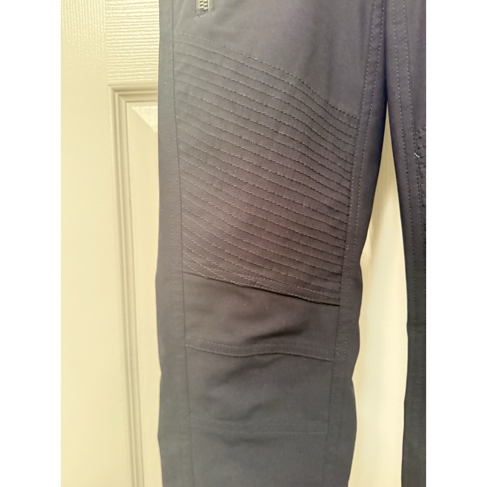 Lululemon City Trek Trouser Womens 4 Black Moto Ribbed Knee Slim Commuter Pants